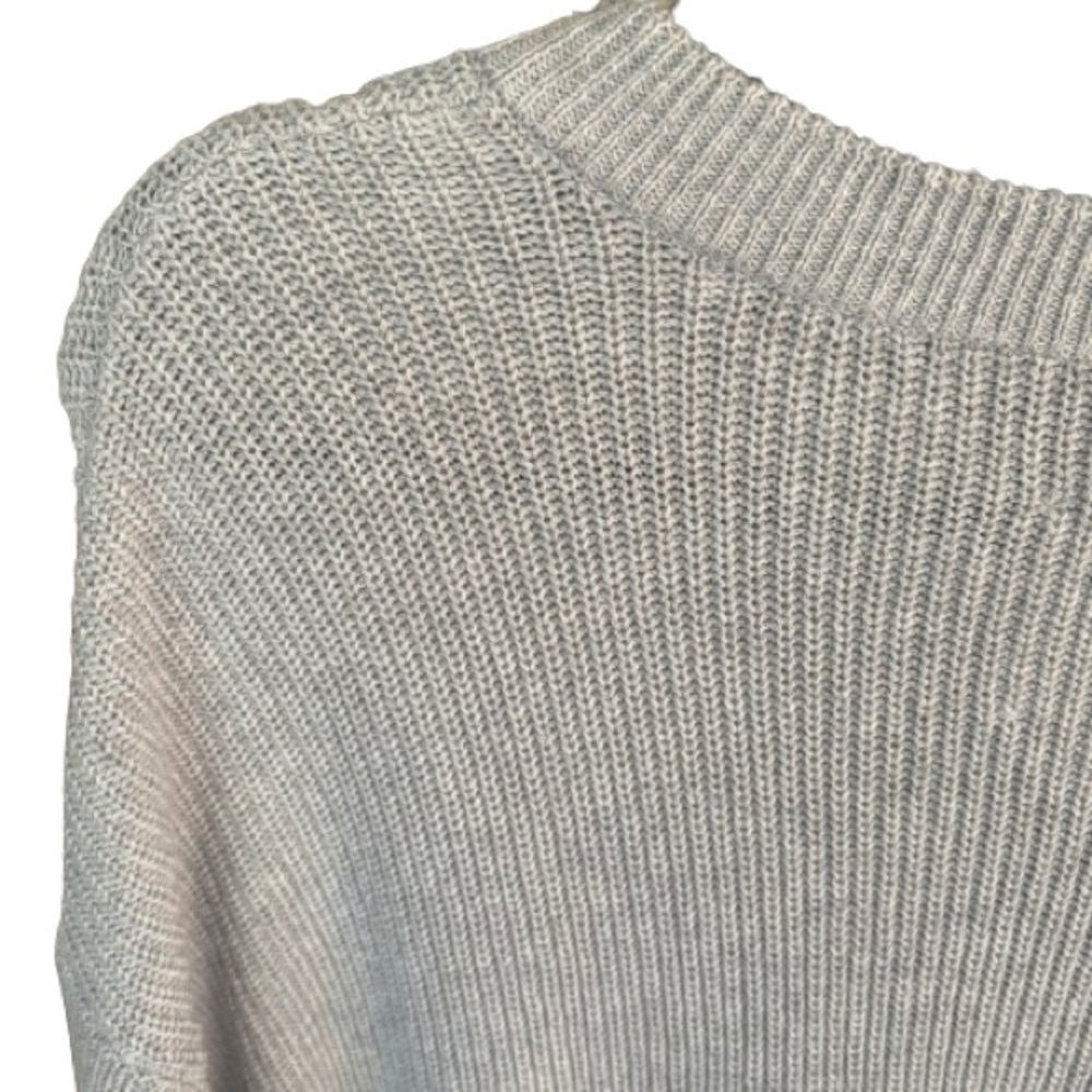 NWT Aerie Henley Button Heather Gray Sweater Size S - Picture 8 of 8